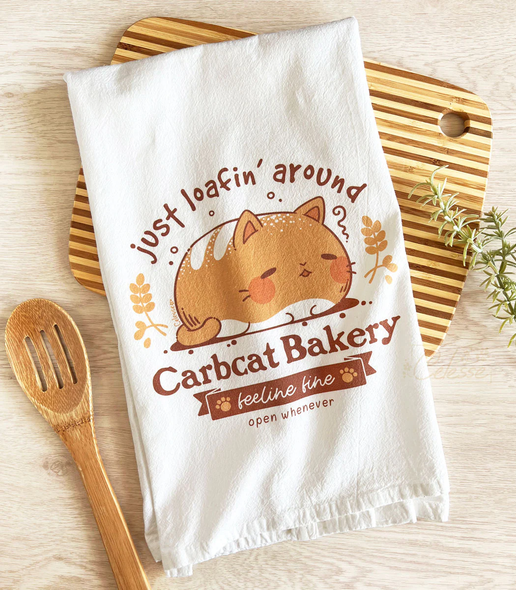 Carbcat Bakery Flour Sack Tea Towel - Image 2