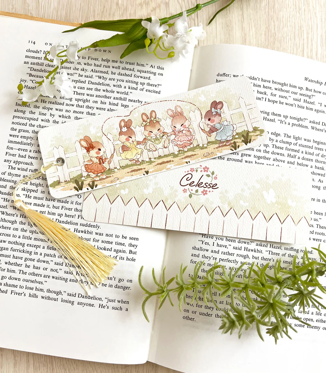 Jump Rope Bunnies Bookmark