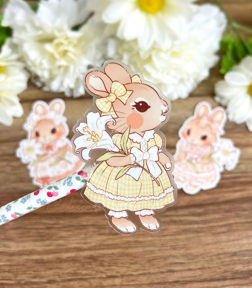 Lily Bunny Triplets Vinyl Stickers - Image 2