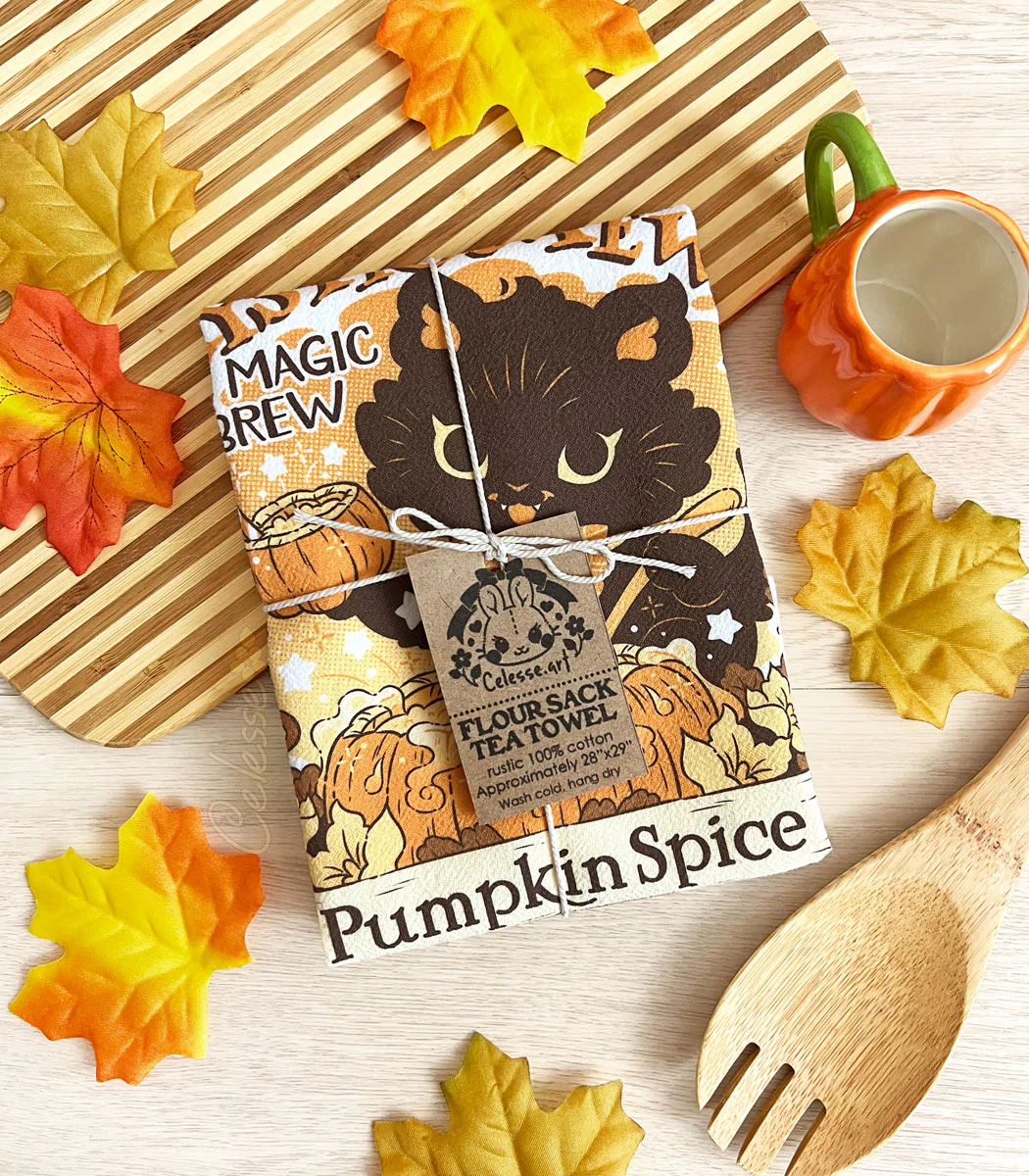 Mystic Mew Flour Sack Tea Towel - Image 2