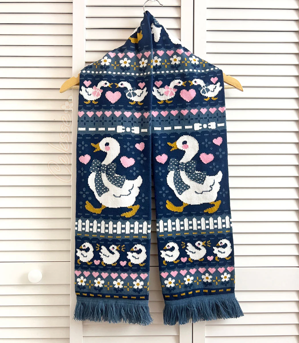 Vintage Goose Knit Scarf - Image 2