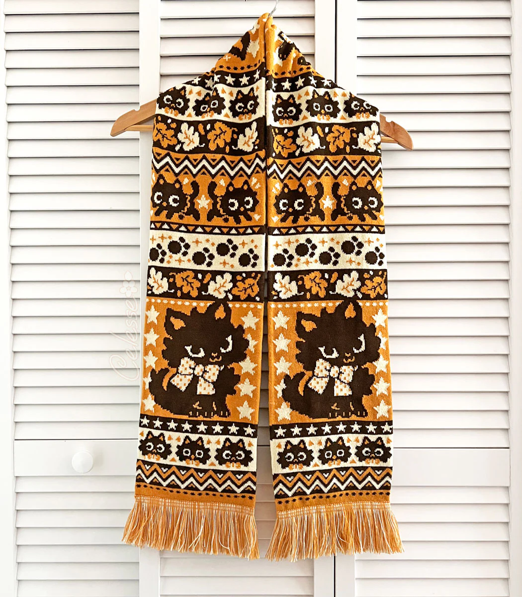 Whiskers & Wonders Cat Knit Scarf - Image 2
